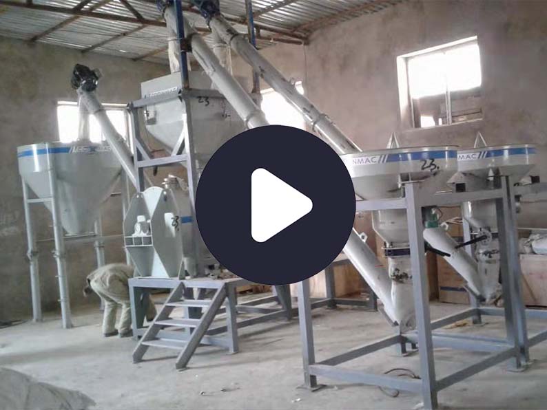Мини-завод для производства сухих смесей 3-5т/ч работает в Актау Казахстана
