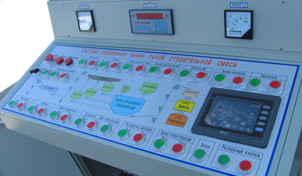 Система автоматического управления линии для производства сухих смесей