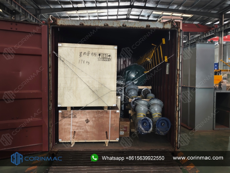 Оборудование для линии по производству сухих строительных растворов компании Corinmac было отправлено в Мексику.