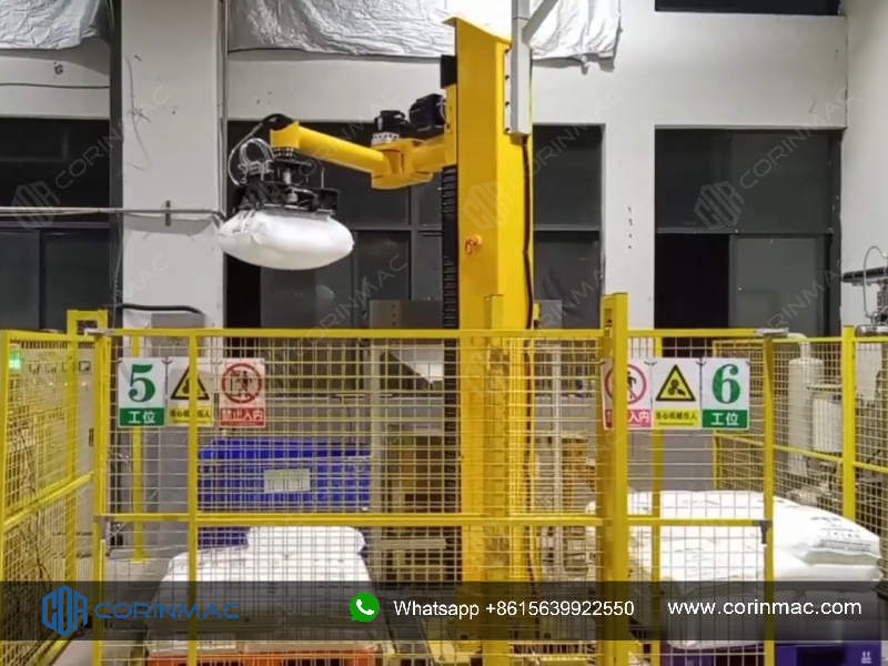 Колонный депаллетизатор | Автоматическая машина для распаковки мешков